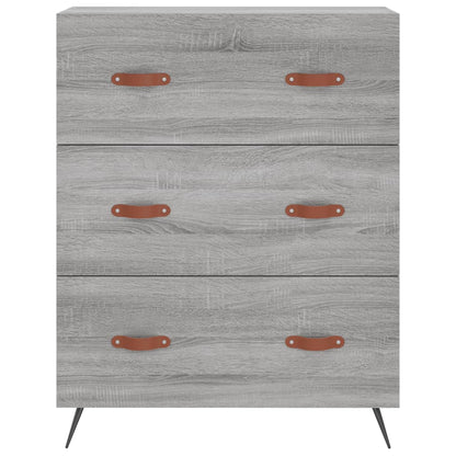 Highboard Grau Sonoma 69,5x34x180 cm Holzwerkstoff