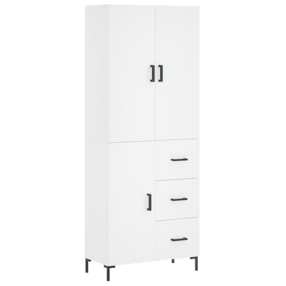 Highboard Weiß 69,5x34x180 cm Holzwerkstoff