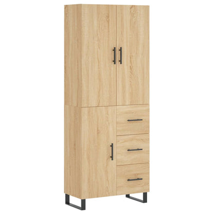 Highboard Sonoma-Eiche 69,5x34x180 cm Holzwerkstoff