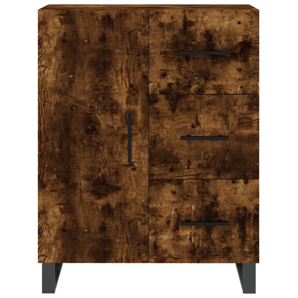 Highboard Räuchereiche 69,5x34x180 cm Holzwerkstoff