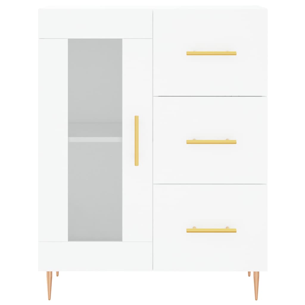 Highboard Weiß 69,5x34x180 cm Holzwerkstoff
