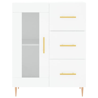 Highboard Weiß 69,5x34x180 cm Holzwerkstoff