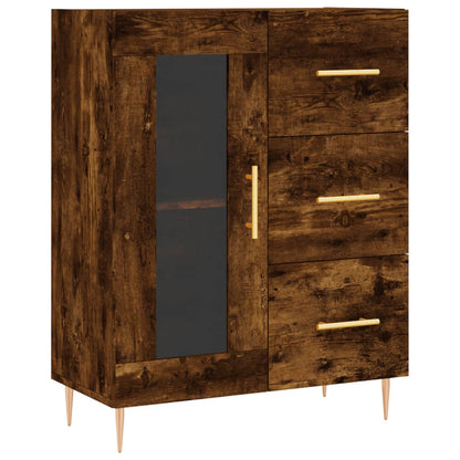 Highboard Räuchereiche 69,5x34x180 cm Holzwerkstoff
