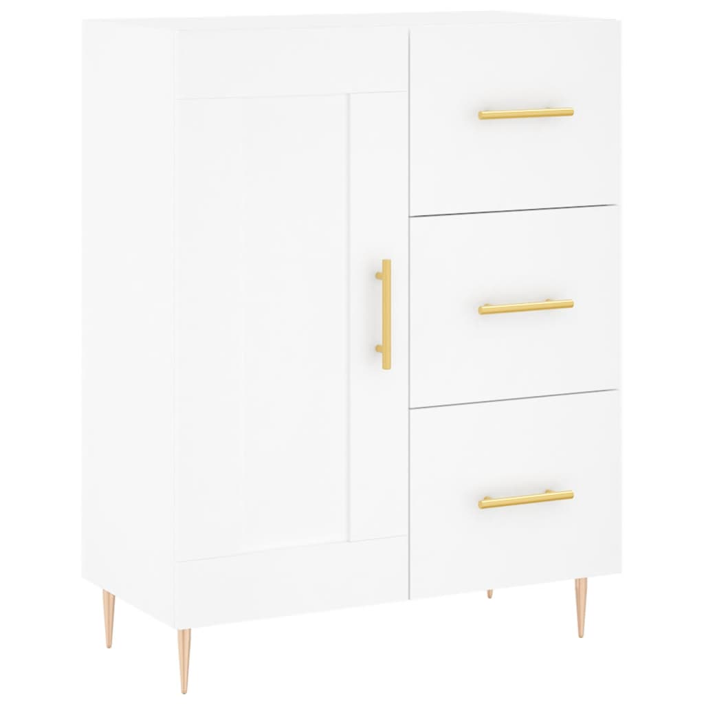 Highboard Weiß 69,5x34x180 cm Holzwerkstoff
