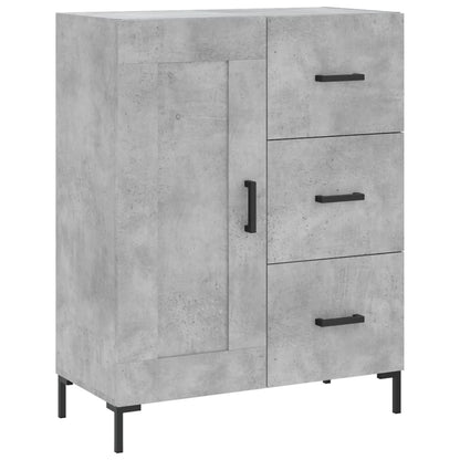 Highboard Betongrau 69,5x34x180 cm Holzwerkstoff