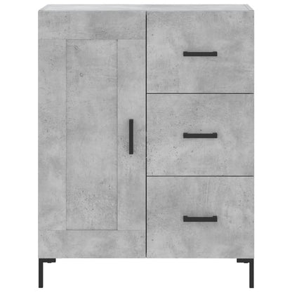 Highboard Betongrau 69,5x34x180 cm Holzwerkstoff