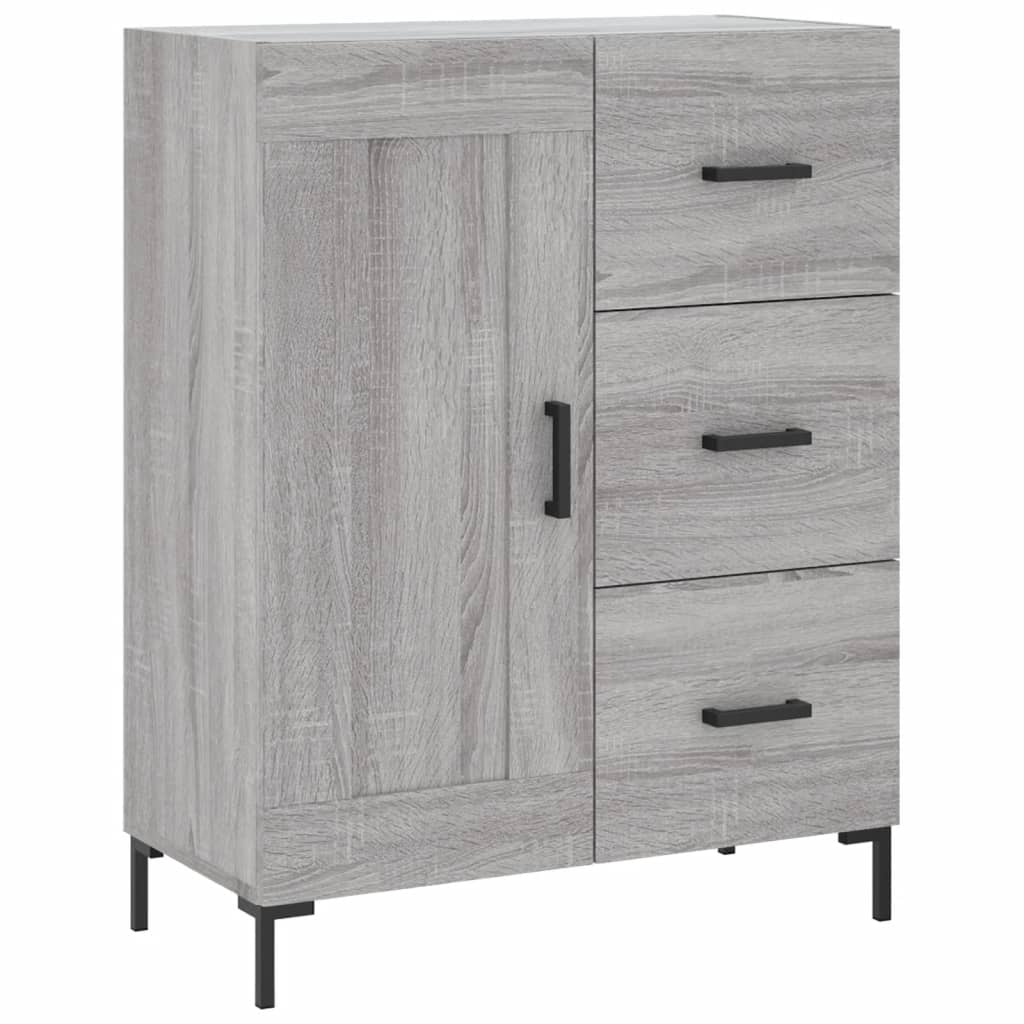 Highboard Grau Sonoma 69,5x34x180 cm Holzwerkstoff