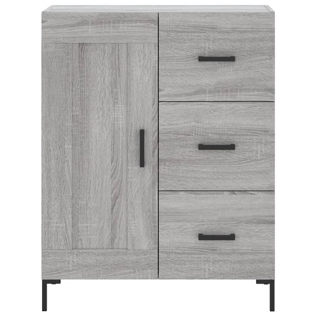 Highboard Grau Sonoma 69,5x34x180 cm Holzwerkstoff
