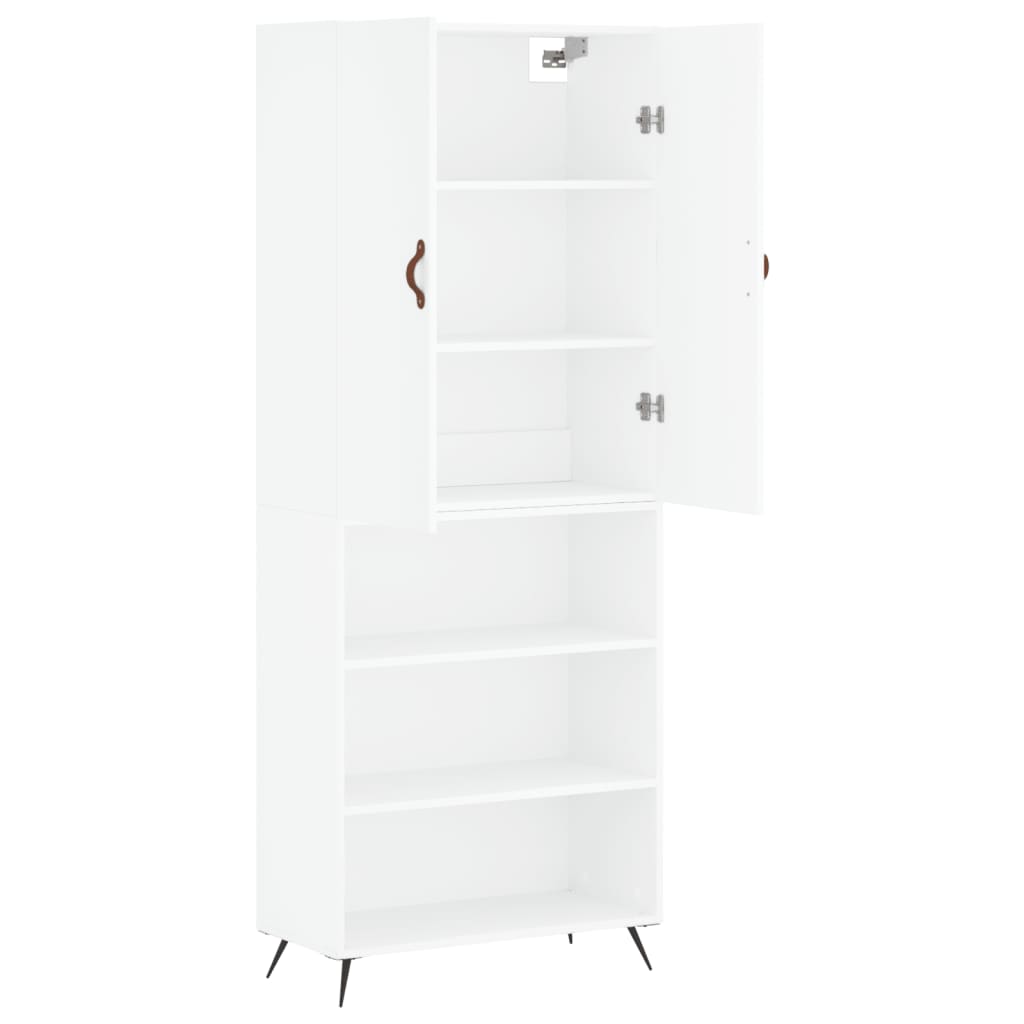 Highboard Weiß 69,5x34x180 cm Holzwerkstoff