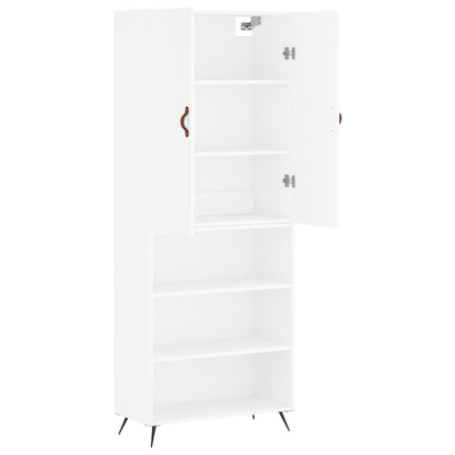 Highboard Weiß 69,5x34x180 cm Holzwerkstoff