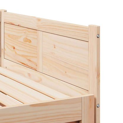 Ausziehbares Tagesbett Braun 203,5 x 184 x 56,5 cm