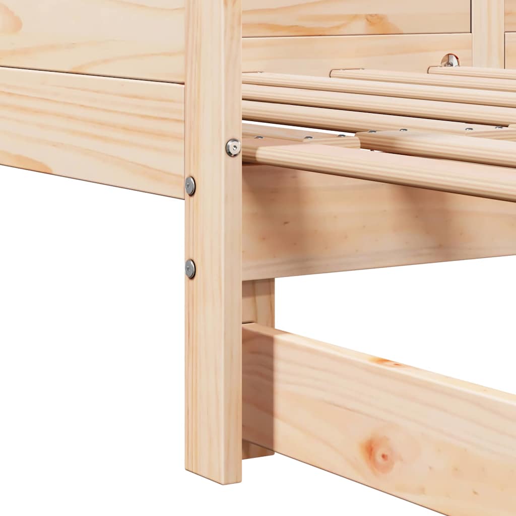 Ausziehbares Tagesbett Braun 203,5 x 184 x 56,5 cm