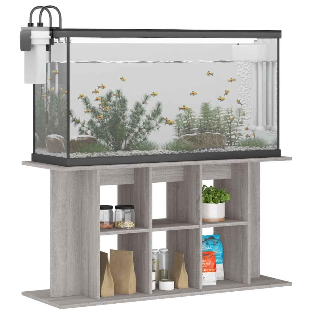Aquariumständer Grau Sonoma 120x40x60 cm Holzwerkstoff