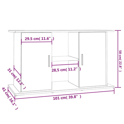 Aquariumständer Weiß 101x41x58 cm Holzwerkstoff