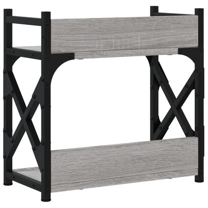 Druckerständer 2 Ablagen Grau Sonoma 40x20x40 cm Holzwerkstoff