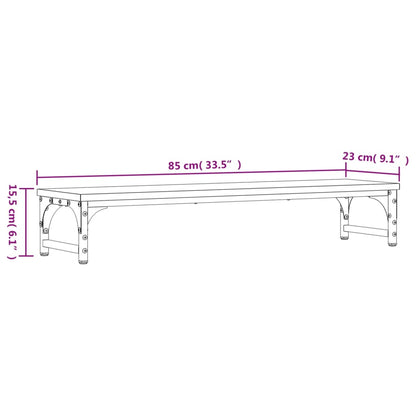 Monitorständer Braun Eichen-Optik 85x23x15,5 cm Holzwerkstoff