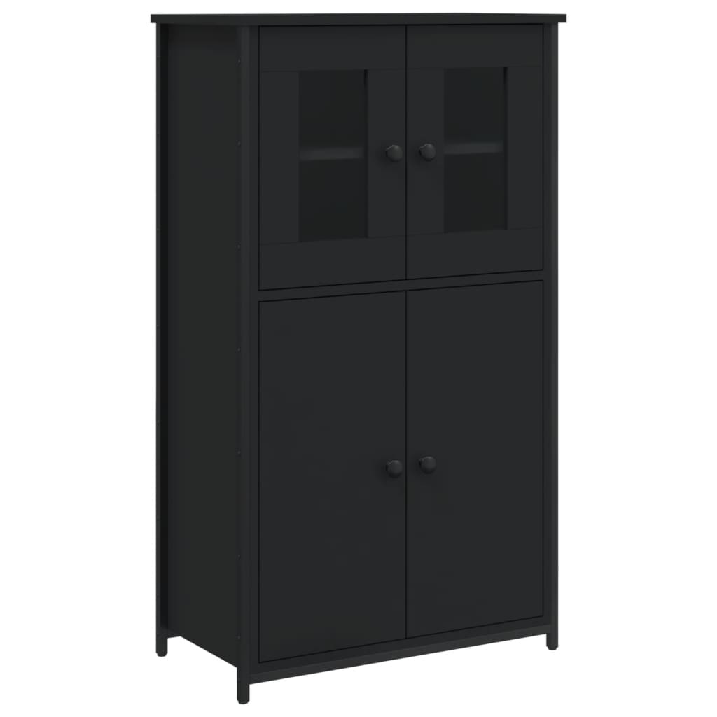 Highboard Sort 62x32x106,5 cm Træmateriale