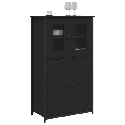 Highboard Sort 62x32x106,5 cm Træmateriale