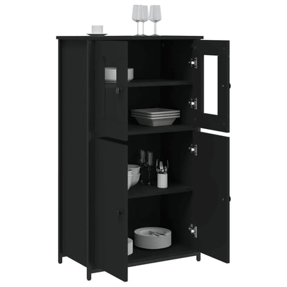 Highboard Sort 62x32x106,5 cm Træmateriale