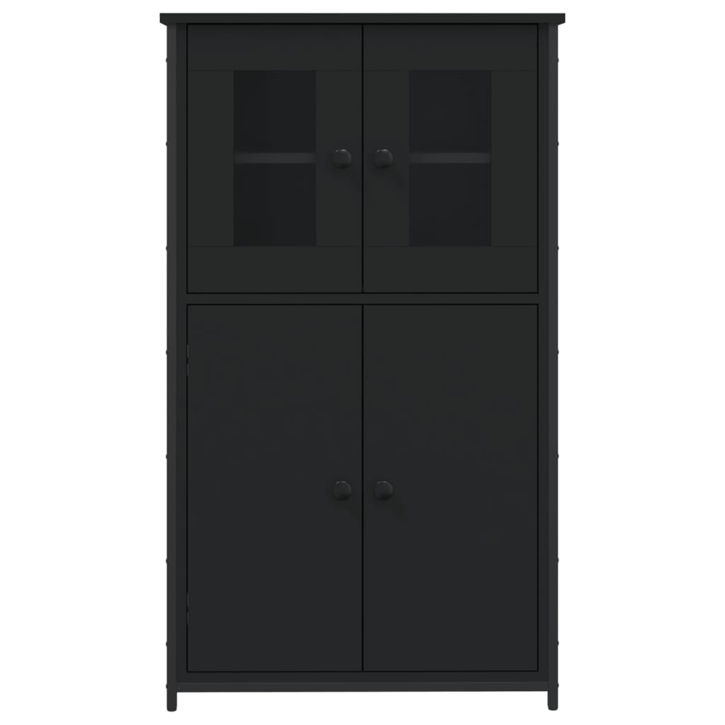 Highboard Sort 62x32x106,5 cm Træmateriale