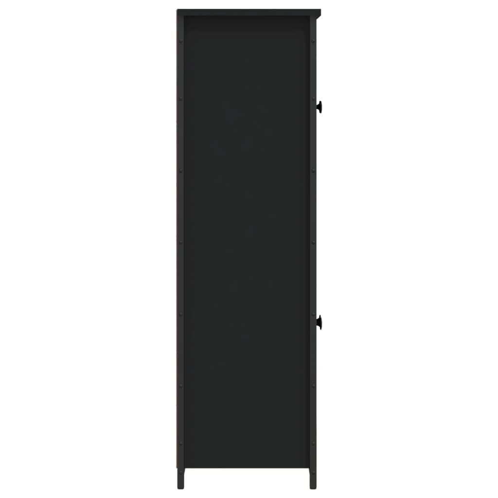 Highboard Sort 62x32x106,5 cm Træmateriale