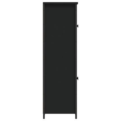 Highboard Sort 62x32x106,5 cm Træmateriale