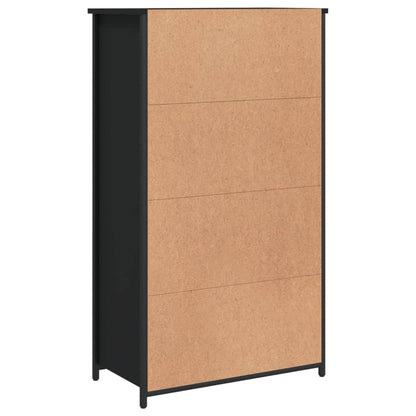 Highboard Sort 62x32x106,5 cm Træmateriale