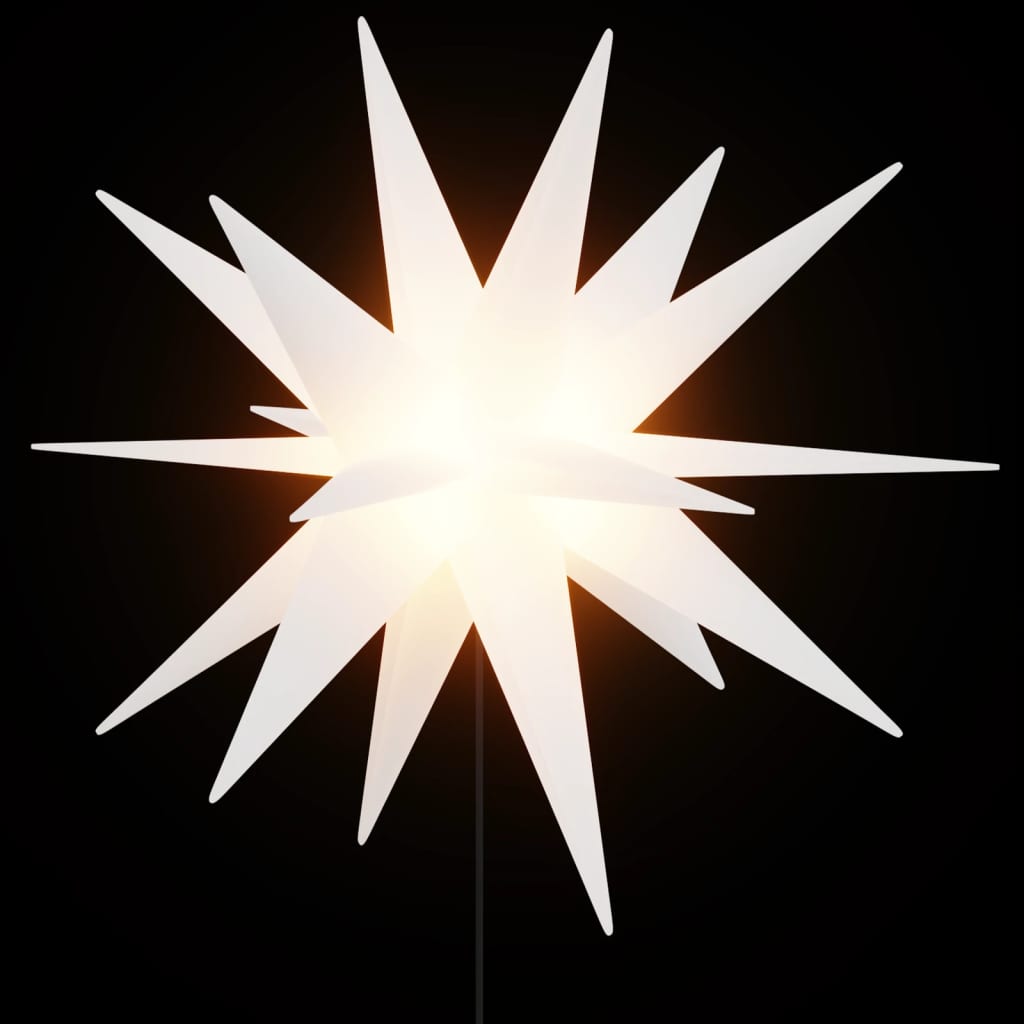 LED-Weihnachtsstern mit Erdspieß Faltbar Weiß 57 cm