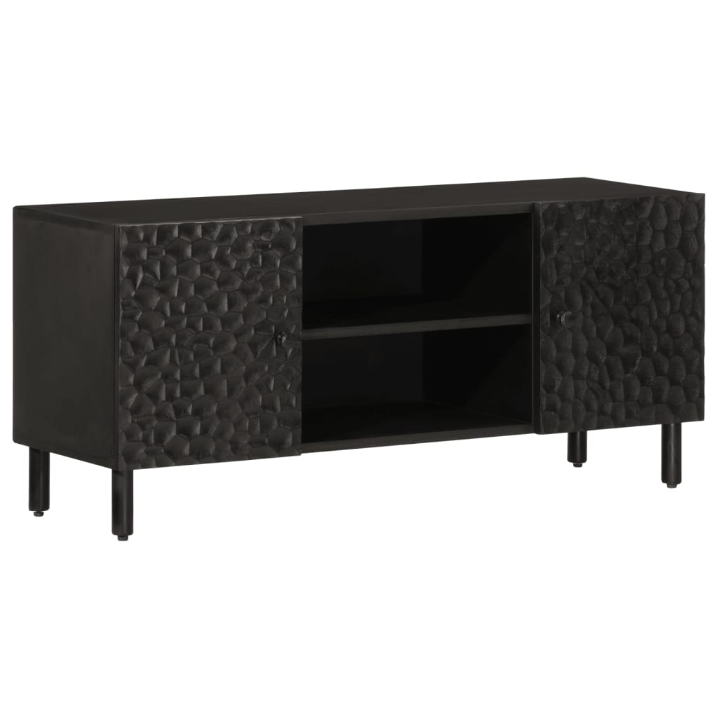 TV-skab Sort 105x33x46 cm Massivt mangotræ