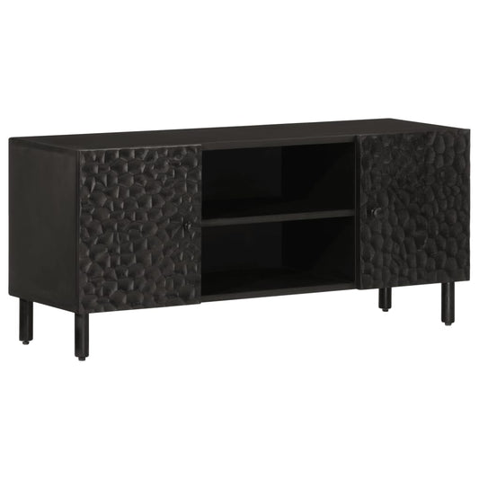 TV-skab Sort 105x33x46 cm Massivt mangotræ