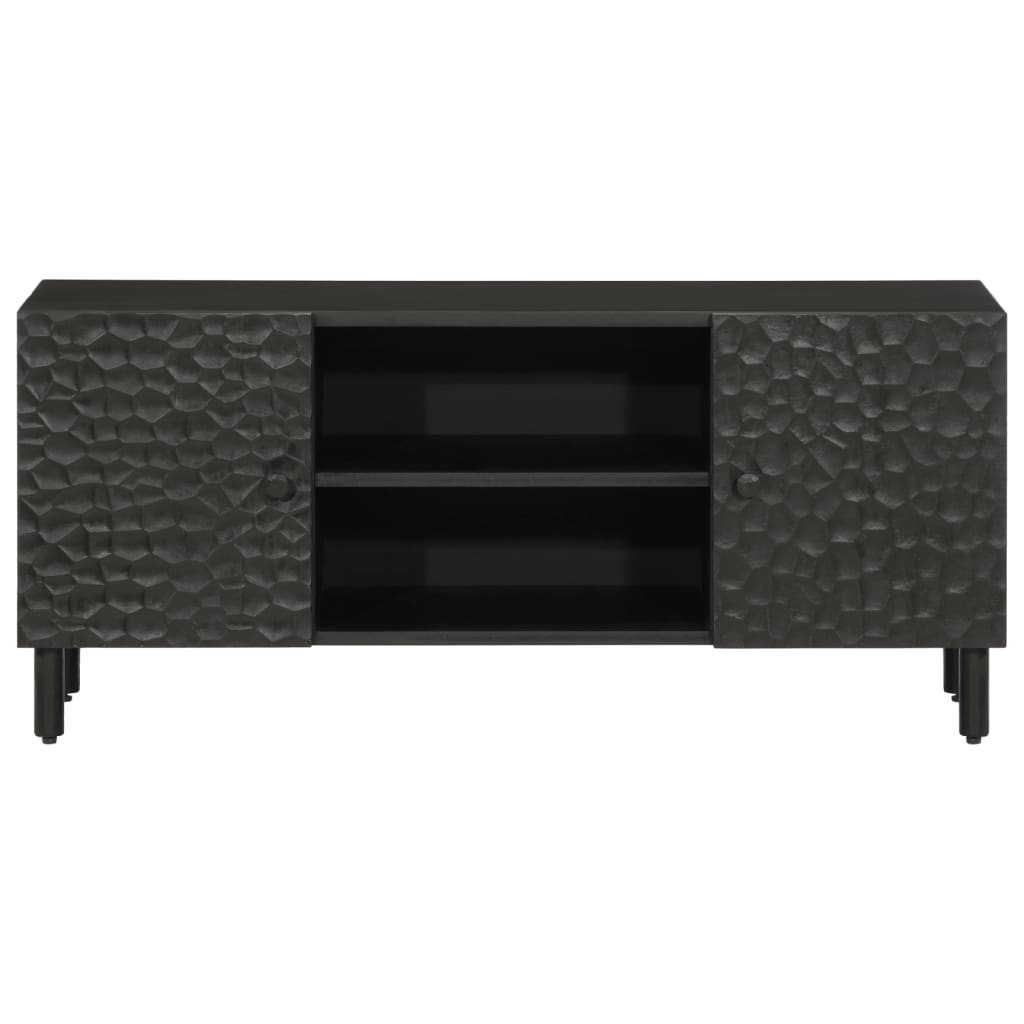 TV-skab Sort 105x33x46 cm Massivt mangotræ