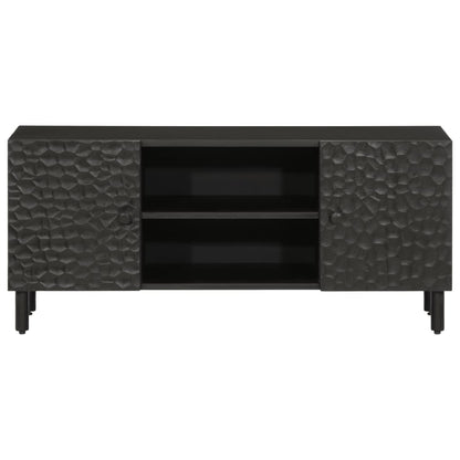 TV-skab Sort 105x33x46 cm Massivt mangotræ