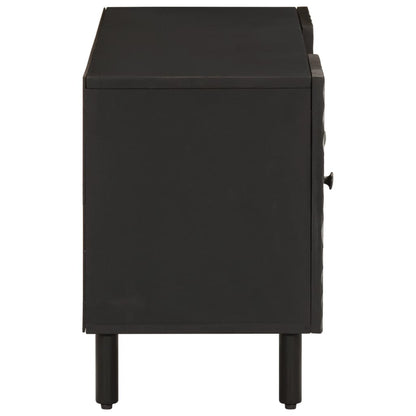 TV-skab Sort 105x33x46 cm Massivt mangotræ