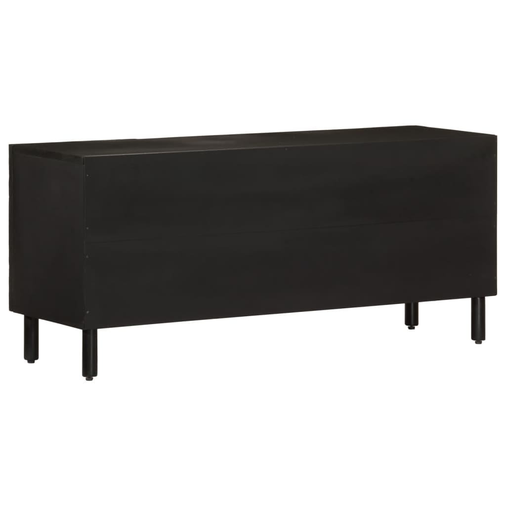 TV-skab Sort 105x33x46 cm Massivt mangotræ