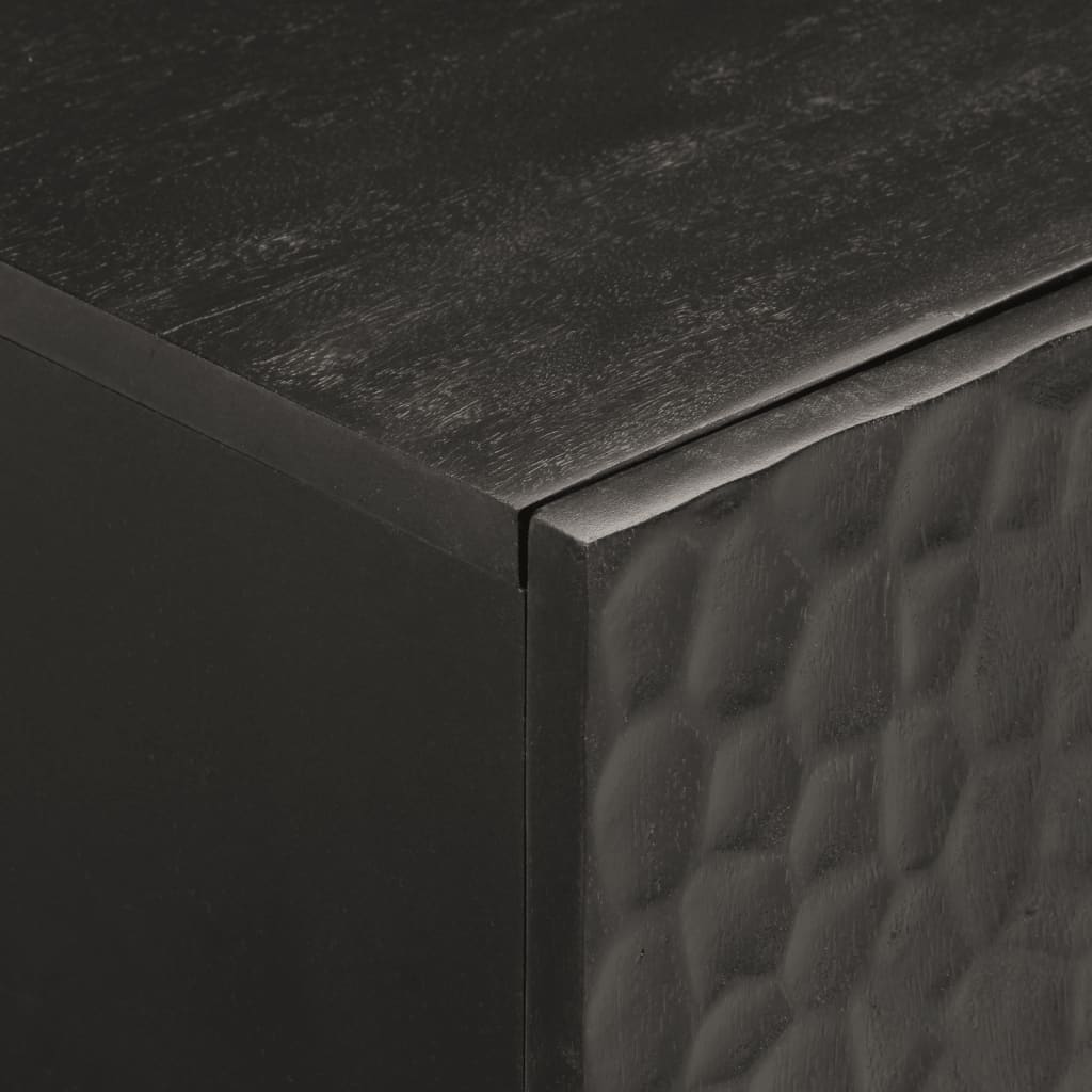 TV-skab Sort 105x33x46 cm Massivt mangotræ