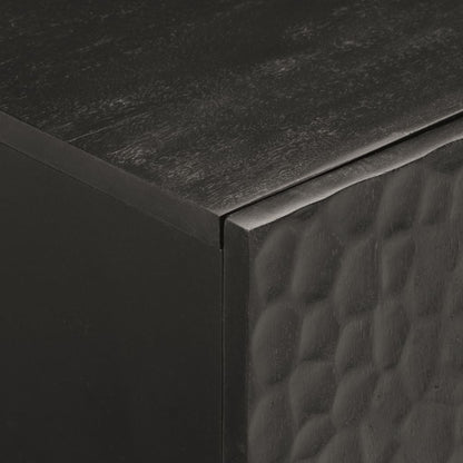 TV-skab Sort 105x33x46 cm Massivt mangotræ