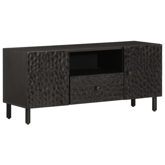 TV-skab Sort 105x33x46 cm Massivt mangotræ