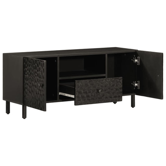TV-skab Sort 105x33x46 cm Massivt mangotræ