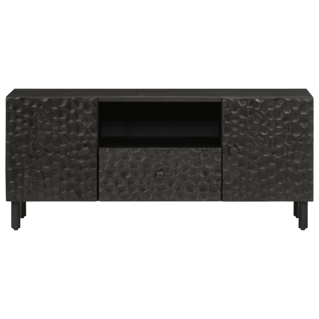 TV-skab Sort 105x33x46 cm Massivt mangotræ