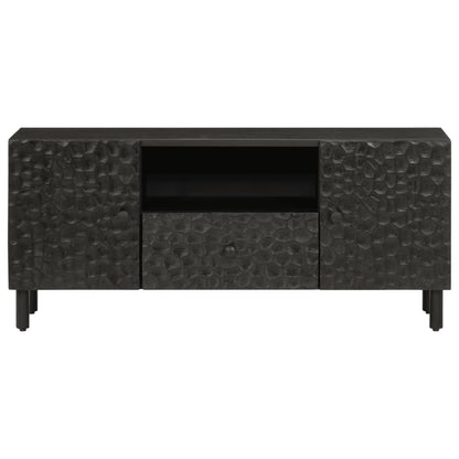 TV-skab Sort 105x33x46 cm Massivt mangotræ
