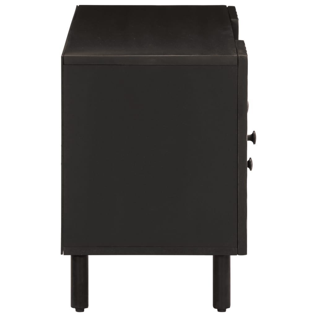 TV-skab Sort 105x33x46 cm Massivt mangotræ