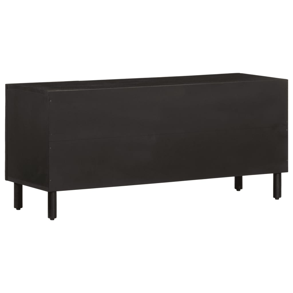 TV-skab Sort 105x33x46 cm Massivt mangotræ