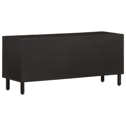 TV-skab Sort 105x33x46 cm Massivt mangotræ