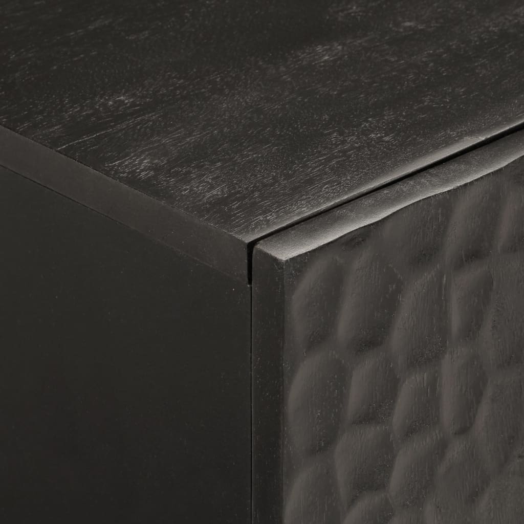 TV-skab Sort 105x33x46 cm Massivt mangotræ