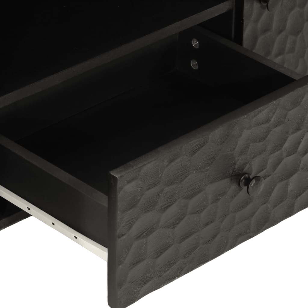 TV-skab Sort 105x33x46 cm Massivt mangotræ
