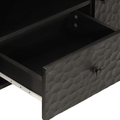 TV-skab Sort 105x33x46 cm Massivt mangotræ
