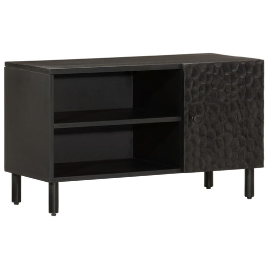 TV-skab Sort 80x31x46 cm Massivt mangotræ