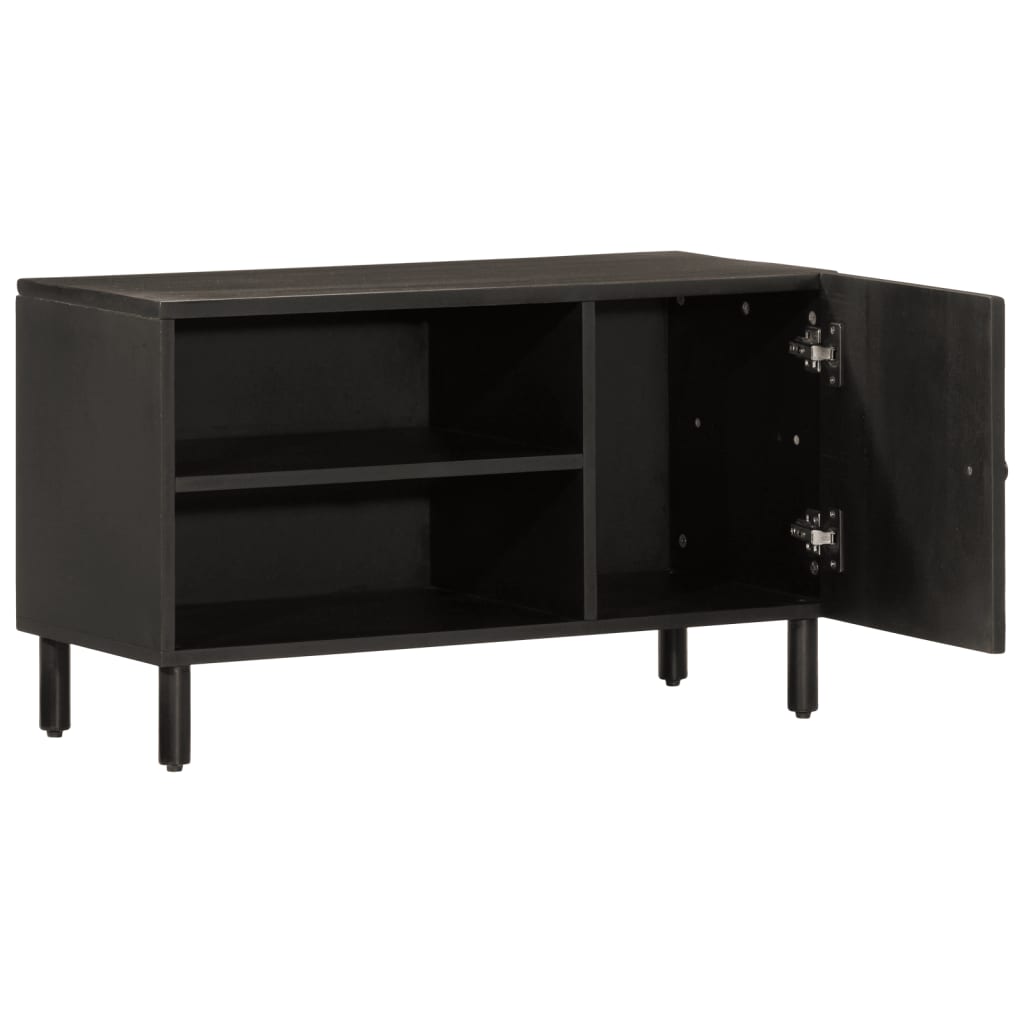 TV-skab Sort 80x31x46 cm Massivt mangotræ