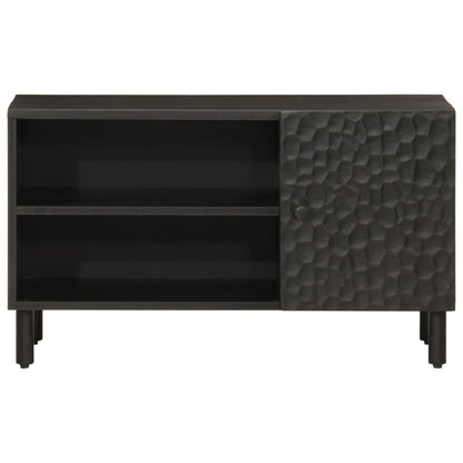TV-skab Sort 80x31x46 cm Massivt mangotræ