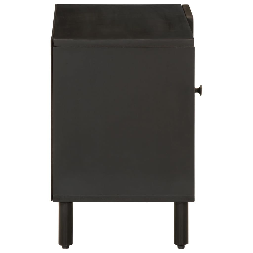TV-skab Sort 80x31x46 cm Massivt mangotræ